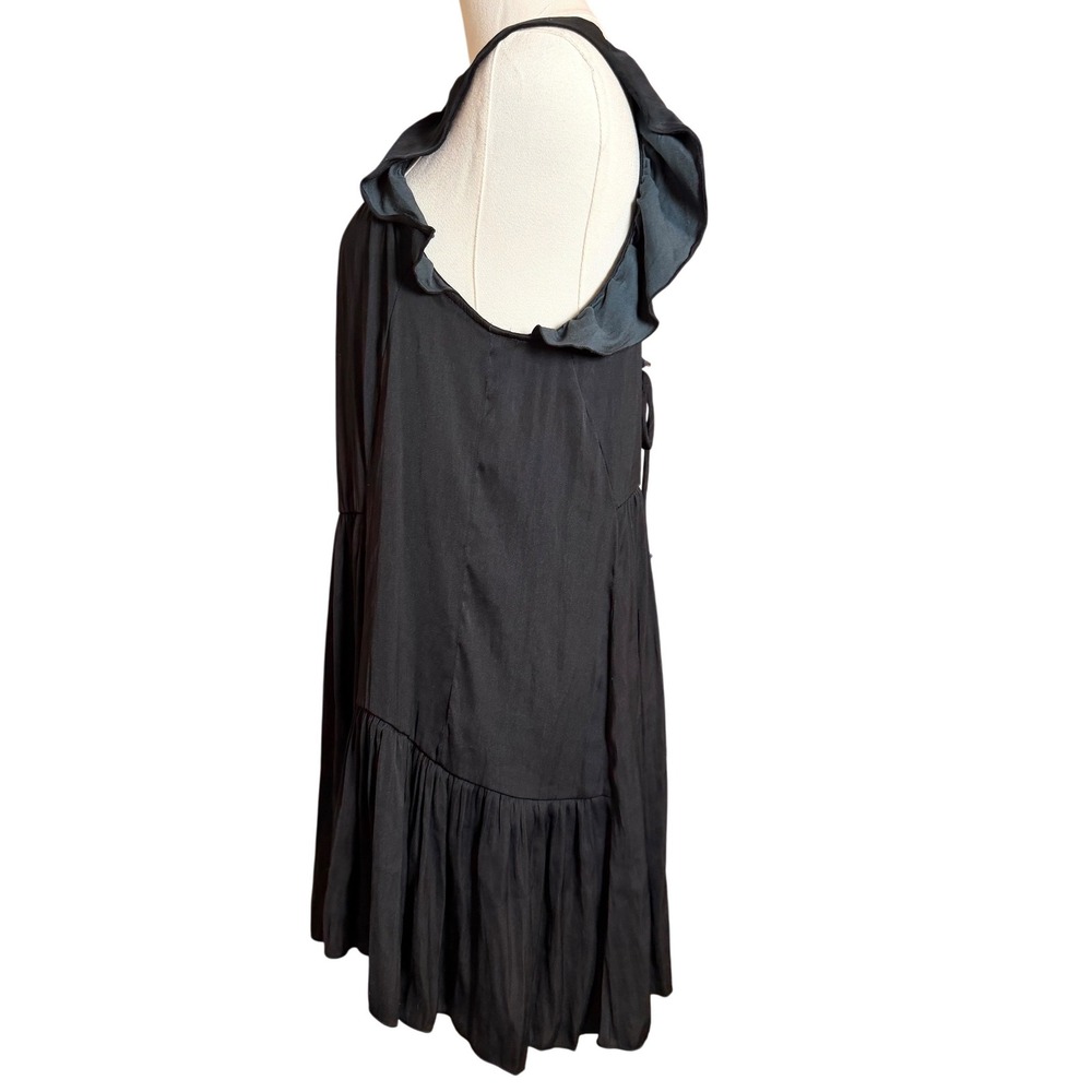 Free People Intimately Want Your Love Tie Back Mini Dress‎ Black XS - Picture 9 of 16